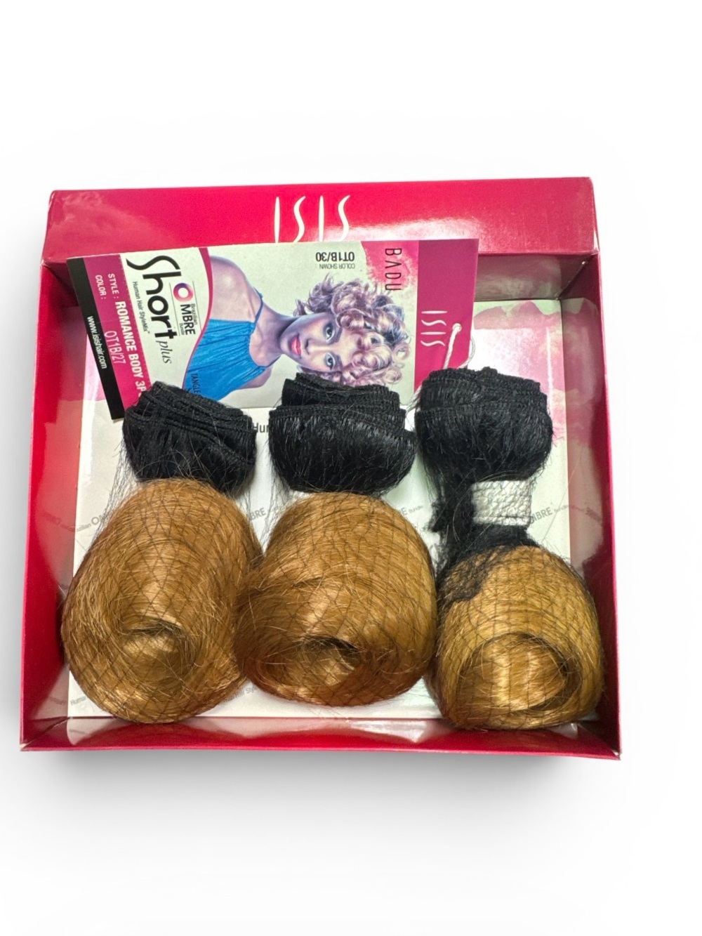 Isis Short Wig Pieces - Black & Honey Blonde Ombre